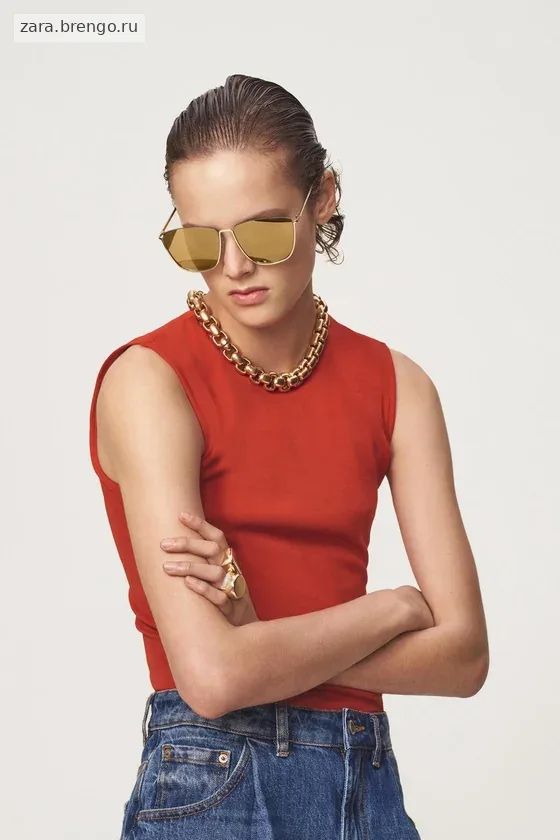 КВАДРАТНЫЕ МЕТАЛЛИЧЕСКИЕ СОЛНЦЕЗАЩИТНЫЕ ОЧКИ — THE ITEM ZARA WOMAN