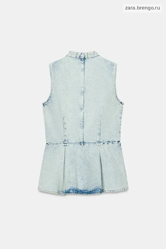 ДЖИНСОВЫЙ ЖИЛЕТ С НАВЕСНЫМИ ПЕТЛЯМИ — коллекция Zara «ZW»