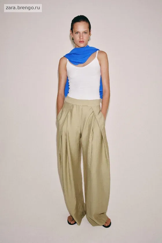БРЮКИ  С ЗАЩИПАМИ — коллекция Zara «ZW»