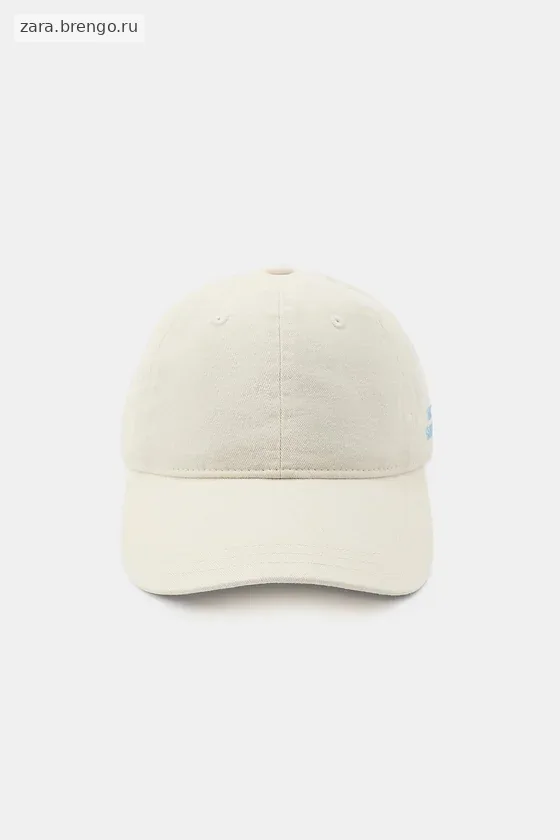 КЕПКА ИЗ САРЖИ С ВЫШИТЫМ ТЕКСТОМ