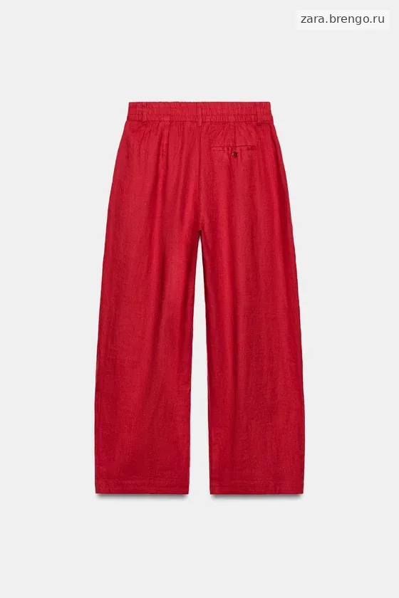 БРЮКИ ИЗ 100% ЛЬНА С ЗАЩИПАМИ — коллекция Zara «ZW»