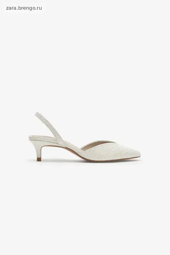 КОЖАНЫЕ ТУФЛИ KITTEN HEEL — THE ITEM ZARA WOMAN