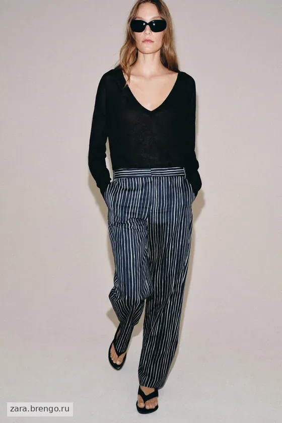 БРЮКИ В ПОЛОСКУ — коллекция Zara «ZW»