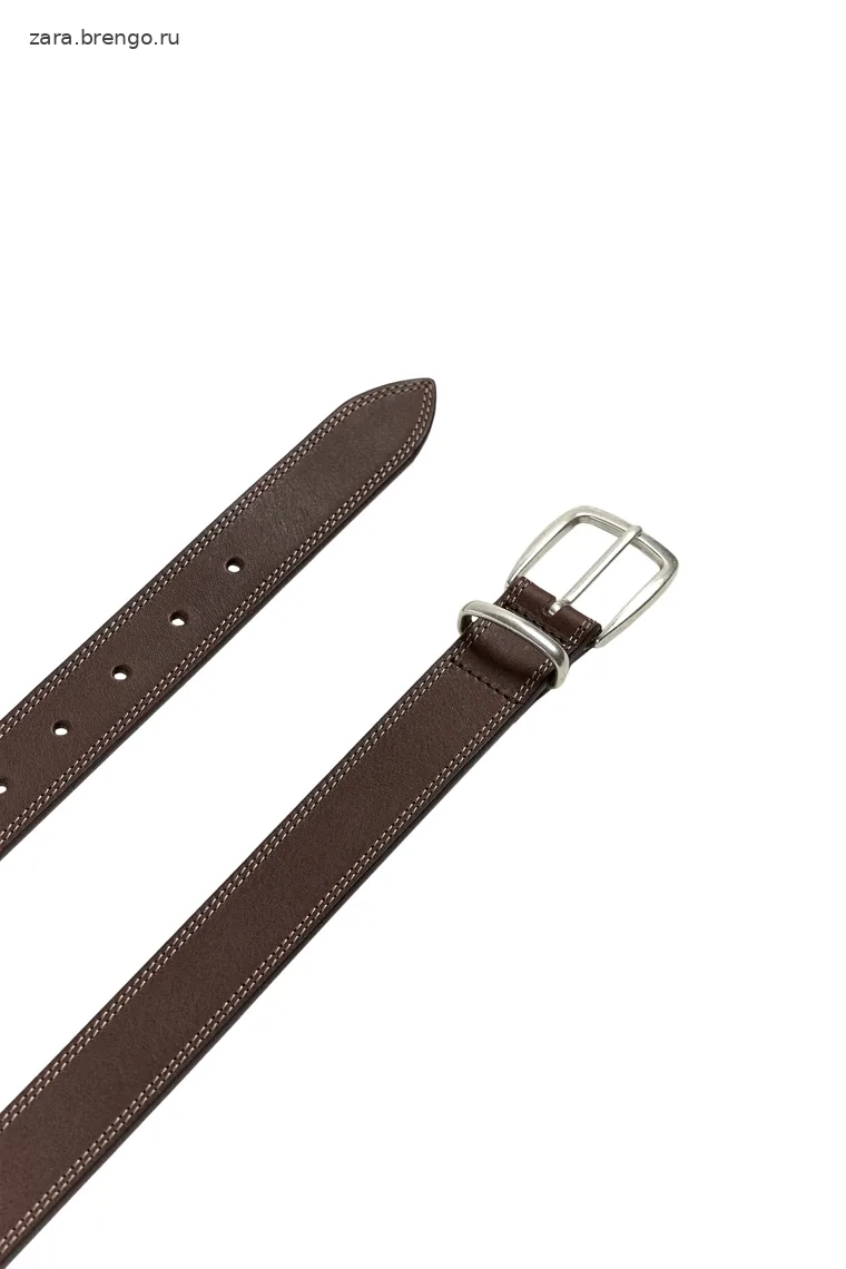 Кожаный ремень с топстежкой Zara 