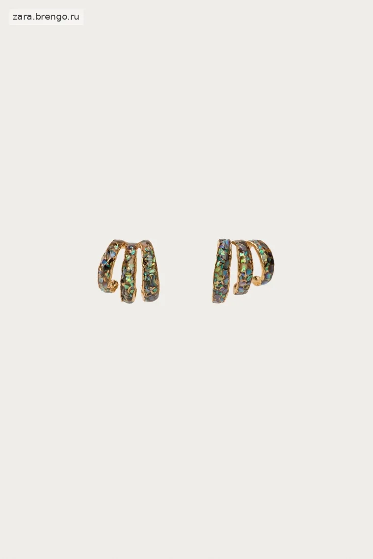 Тройные серьги-кольца marisa berenson x zara
