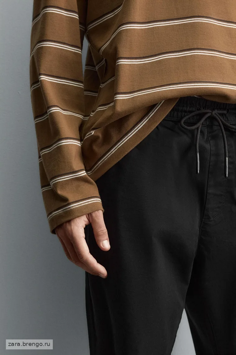 Брюки с завышенной талией slim fit jogger