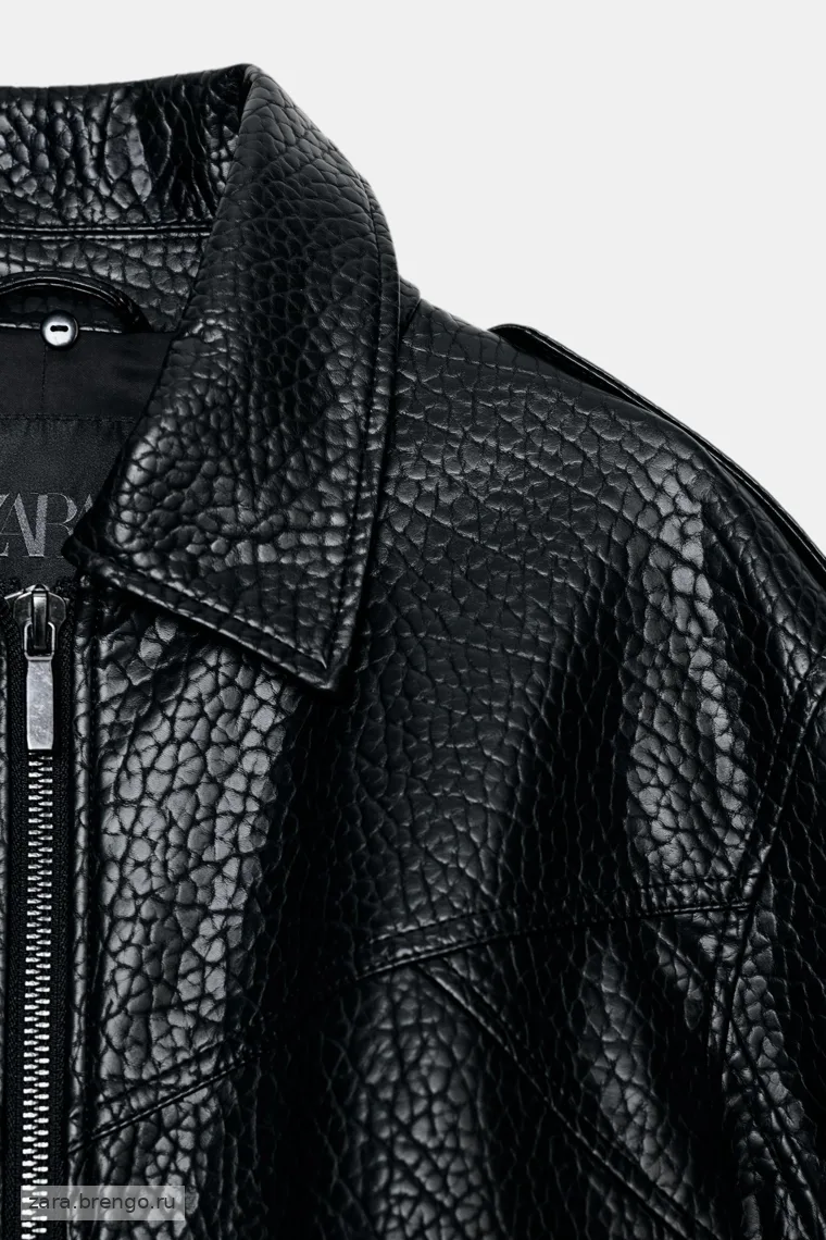 Пилотка из искусственной кожи коллекции zara woman