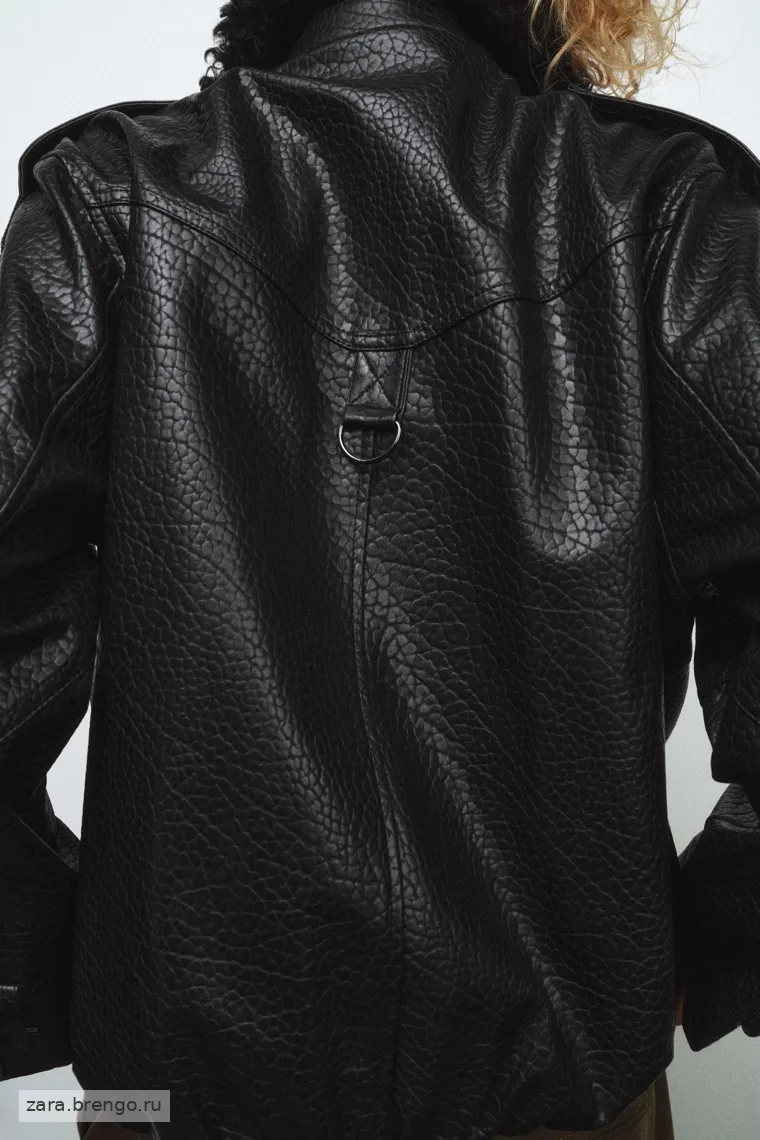 Пилотка из искусственной кожи коллекции zara woman