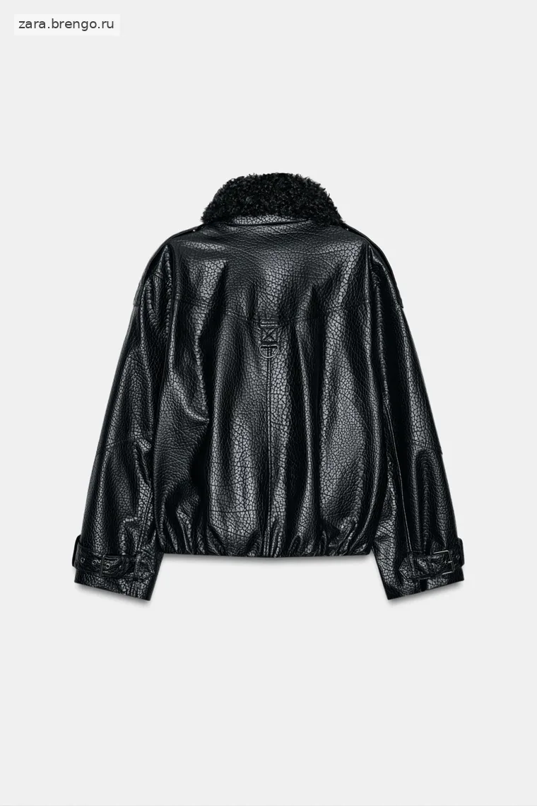 Пилотка из искусственной кожи коллекции zara woman