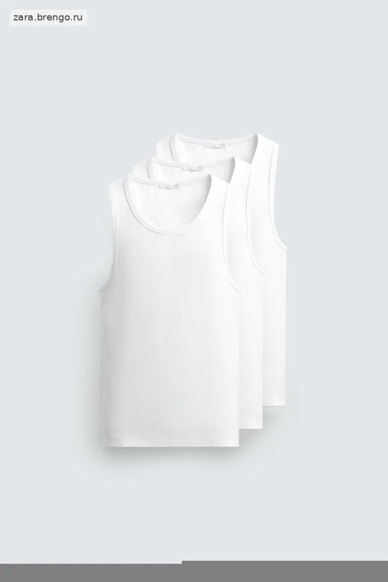 Набор из 3-х базовых футболок под пиджак, силуэт slim fit