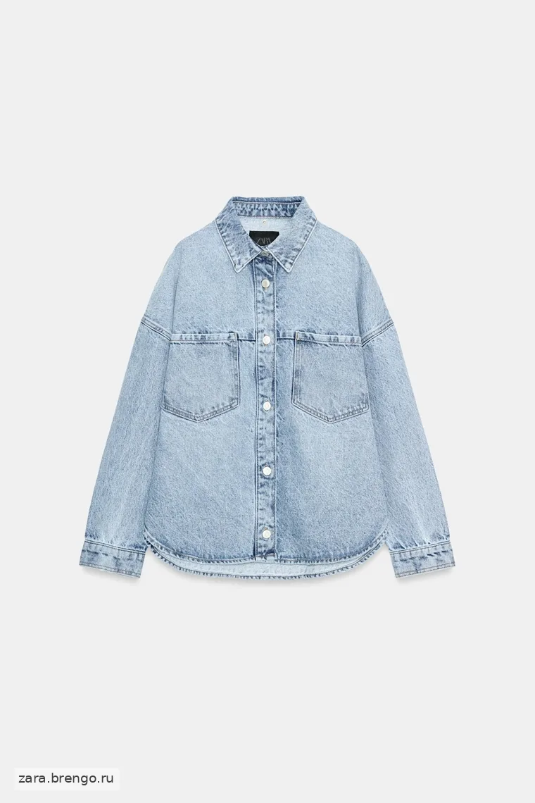 Джинсовая толстовка с капюшоном oversize z1975
