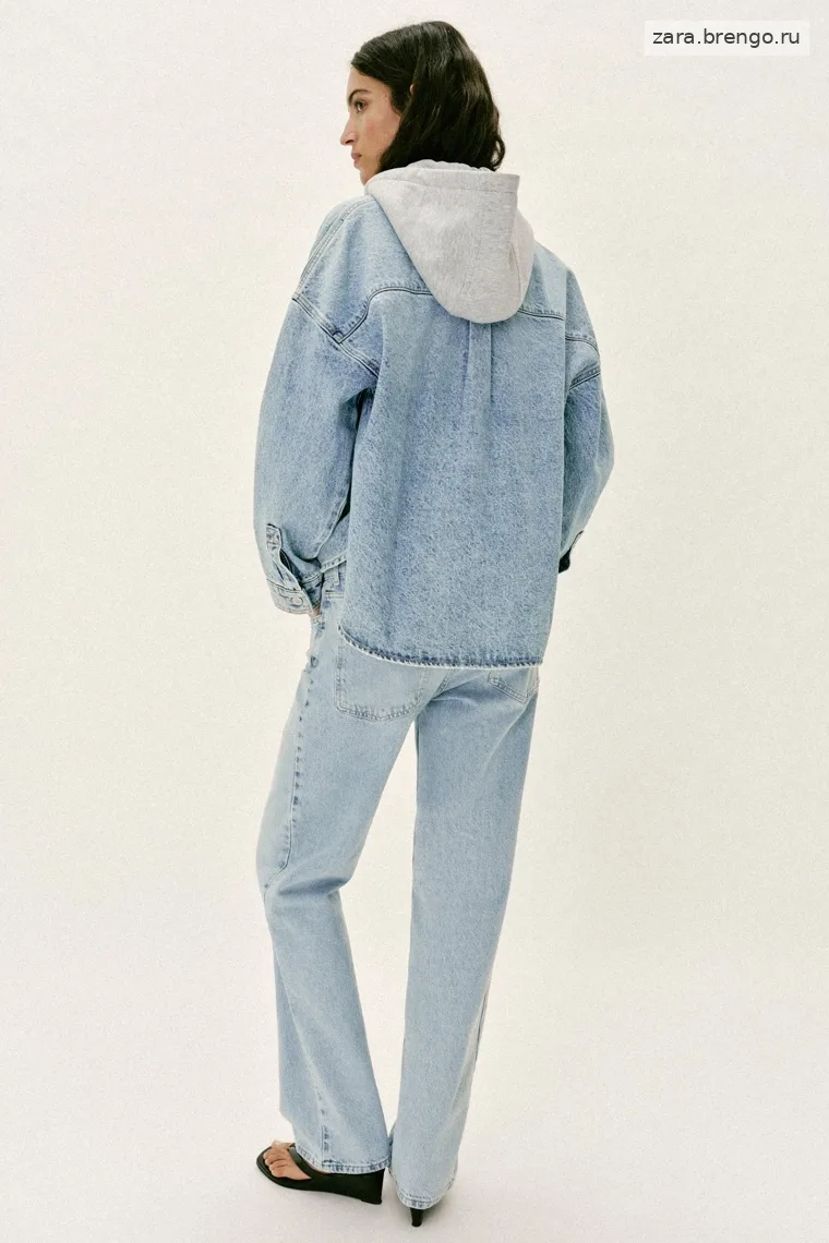 Джинсовая толстовка с капюшоном oversize z1975