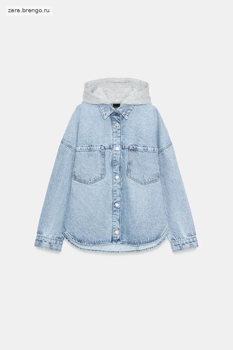 Джинсовая толстовка с капюшоном oversize z1975