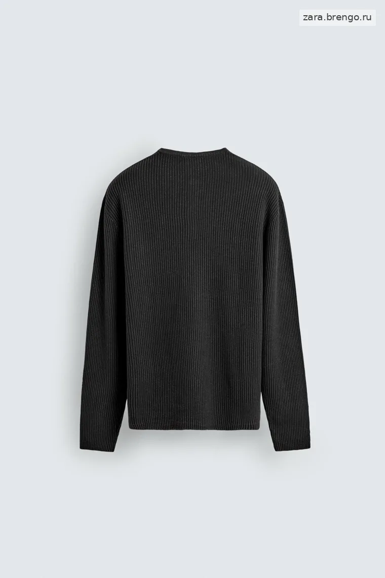 Текстурированный свитер с воротником henley
