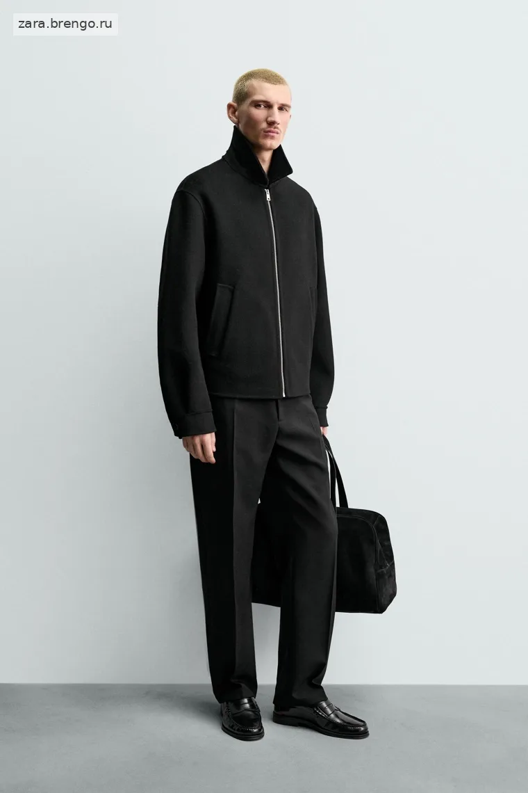 Шерстяная куртка с застежкой на молнию Zara 
