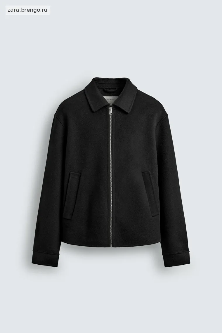 Шерстяная куртка с застежкой на молнию Zara 